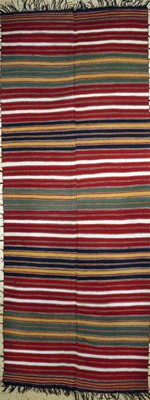 Nomaden-Decke fein(2 Bahnig), Persien, Anfang 20.Jhd, Wolle auf Wolle, ca. 360 x 140 cm, EHZ: 2, (kleine Löcher)