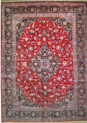 Keschan Kork fein, Persien, Ende 20.Jhd, Korkwolle auf Baumwolle, ca. 420 x 310 cm, gereinigt, EHZ: 2