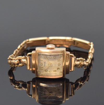 Damenarmbanduhr in RG 583/000, Handaufzug, für den russischen Markt, Gliederband mit Kastenschloß und Sicherheitsacht, Boden aufgedr., vers. ...