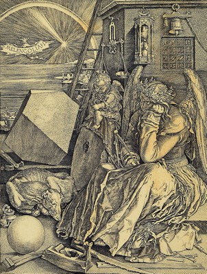 Nach Albrecht Dürer (1471-1528): 4 Kupferstiche, 19.Jh., "Melencolia I" (1514),"Adam und Eva" (1504), "Ritter, Tod und ...