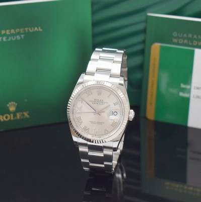 ROLEX Oyster Perpetual Datejust 36 Referenz 126234, Automatik, LC 100, Chronometer der Superlative in Edelstahl inkl. Oysterband m. Faltschl., Boden ...