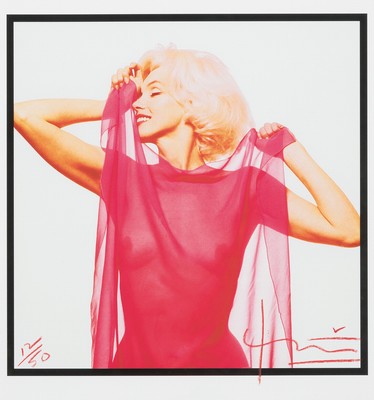 Bert Stern, 1929-2013, Farbfotografie, Titel: "Marilyn in the Veil", Drucktechnik:Irisprint auf festem, mattem Fotopapier, handsign., num. ...