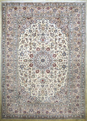 Keschan Kork Persien, signiert"Falah", Mitte 20.Jhd, Korkwolle auf Baumwolle, ca. 334x 243 cm, EHZ: 1-2(nahezu Neuwertig)