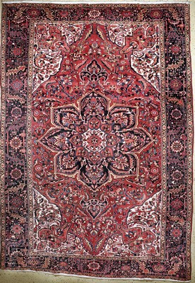 Heriz alt, Persien, Mitte 20.Jhd, Wolle aufBaumwolle, ca. 380 x 270 cm, EHZ: 2