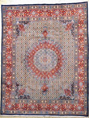 Mud fein, Persien, Ende 20.Jhd, Korkwolle mit Seide, ca. 260 x 204 cm, EHZ: 1-2(nahezu Neuwertig)