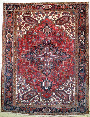 Heriz, Persien, Mitte 20.Jhd., Wolle auf Baumwolle, ca. 290 x 220 cm, EHZ: 2
