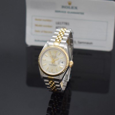 ROLEX Damenarmbanduhr Oyster Perpetual Datejust Referenz 69173, Automatik, Schweiz um 1990, L-Serie, Chronometer der Superlative in Edelstahl/Gold ...