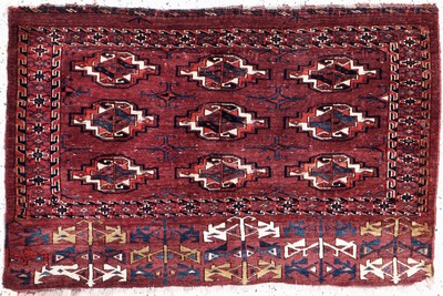 Yomud Tschowal antik, Turkmenistan, 19.Jhd,Wolle auf Wolle, ca. 126 x 83 cm, EHZ: 3-4