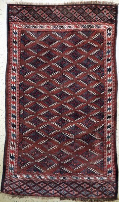 Yomud Hauptteppich antik, Turkmenistan, 19.Jhd, Wolle auf Wolle, ca. 300 x 180 cm, EHZ: 3-4, (restauriert)