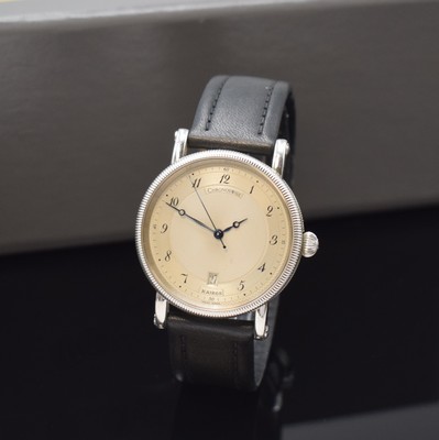 CHRONOSWISS Armbanduhr Serie Kairos Referenz CH 2823, Schweiz um 1992, Automatik, beids. vergl. Edelstahlgeh., Boden verschr., silb. Zifferbl. z. T. ...