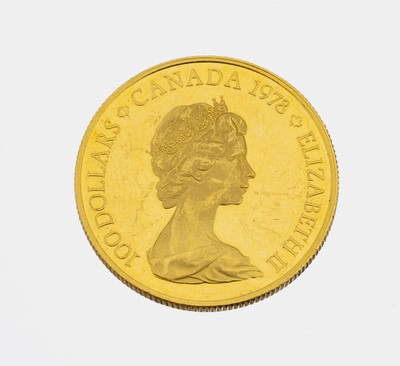 100 Dollar Goldmünze, Canada 1978, 12 Wildgänse