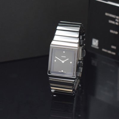 RADO Damenarmbanduhr Referenz 420.0702.3, Schweiz verk. lt. Pap. 10/2017, quarz, Boden aufgedr., orig. Keramikband m. dopp. Faltschl., Saphirgl., ...