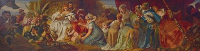 Eugen Johann Georg Klimsch, 1839-1896 Frankfurt am Main, Festgelage, dionysische Figurengruppe aus lagernden Aristokraten, einem zentralen Brautpaar ...