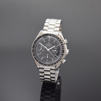 OMEGA Armbandchronograph Speedmaster Referenz 175.0032 in Stahl, Schweiz um 1990, Automatik, Boden aufgedr., orig. Gliederband m. Faltschl., Lünette ...