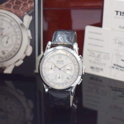 TISSOT Heritage Chronometer auf 8888 Stück limitierter Armbandchronograph in Stahl, Schweiz um 2003, Automatik, zum 150 Jährigem Jubiläum der ...