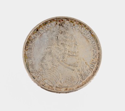Silbermünze 5 Mark, Deutschland 1955, Ludwig Wilhelm Markgraf von Baden, Prägemarke G