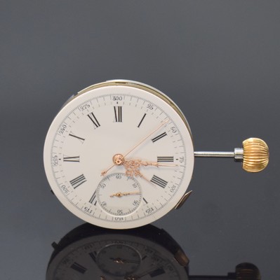 A. LANGE & SÖHNE Savonette- Herrentaschenuhrwerk in sog. 1A-Ausführung, Werk-Nr. 64752, Deutschland um 1914, 2-teil. Emailbl., Zeigerstellschieber ...