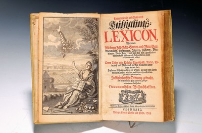 Compendieuses und Nutzbares Haushaltslexikon, Chemnitz, Conrad Stößel und Sohn 1728 (Erstausgabe), "von einem Liebhaber Oeconomischer ...
