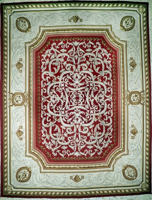 Aubusson flachgwewebt, China, Ende 20.Jhd, Wolle auf Baumwolle, ca. 303 x 230 cm, EHZ:(nahezu Neuwertig)