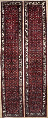 1 paar Serabend fein, Persien, Mitte 20.Jhd, Wolle auf Baumwolle, ca. 400 x 78 cm, EHZ:(nahezu Neuwertig).
