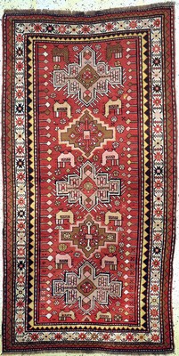 Karabagh alt, Kaukasus, Anfang 20.Jhd, Wolle auf Wolle, ca. 244 x 125 cm, EHZ: 2-3
