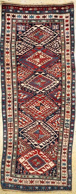 Antiker Kazak"Shulaver", Kaukasus, 19.Jhd, Wolle auf Wolle, ca. 290 x 111 cm, EHZ: 3