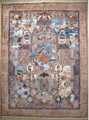 Kaschmar fein, Persien, Mitte 20.Jhd., Wolle auf Baumwolle, ca. 396 x 300 cm, EHZ: 2