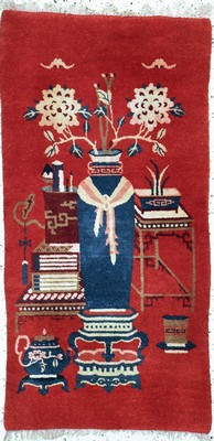 Pao Tow antik, China, um 1900, Wolle auf Baumwolle, ca. 122 x 62 cm, EHZ: 2