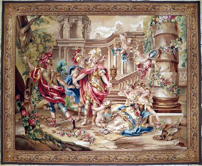 Tappiserie fein, China, Ende 20.Jhd, Wolle auf Wolle, ca. 230 x 275 cm, EHZ:(nahezu Neuwertig).