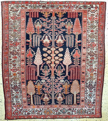 Antiker Malayer, Persien, um 1900, Wolle auf Baumwolle, ca. 165 x 145 cm, verkürzt, EHZ: 3