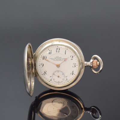 NOMOS Glashütte seltene Damensavonette in Silber, Schweiz/Deutschland um 1905, glattes Geh. dell., Cuvette bez. "Neues System Glashütte", ...