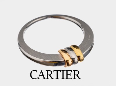 Must de CARTIER Geldklammer, aus der Trinity Serie, Metall teilverg., sign., orig. Etui und Umkarton
