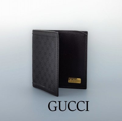 GUCCI Brieftasche, beschichtetes Canvas in anthrazit in Supreme Muster, 6 Kartenfächer, ein großes Scheinfach, 2 zusätzl. Einschubfächer, ca. 10 ...