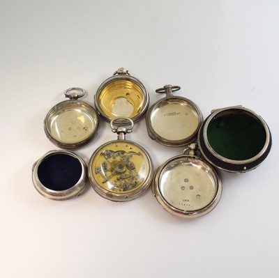 JEAN ANTOINE LAGIER Spindeltaschenuhr mit 1/4 Stunden-Repetition und Wecker sowie 4 Silbergehäuse und 3 Übergehäuse, Schweiz um 1800, Gehäuse ...