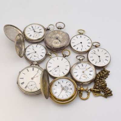 REELEY & SONS London/Liverpool sowie 8 weitere Taschenuhren mit Anker- und Zylinderwerken, England/Schweiz um 1860- 1900, 3x Zylinderhemmung, 5x ...