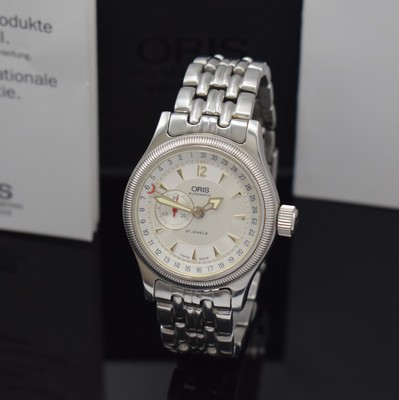 ORIS Big Crown Herrenarmbanduhr Referenz 7482, Schweiz verk. lt. Pap. 02/2003, Automatik, Stahl Geh., orig. Stahlband m. Faltschl., beids. vergl., ...
