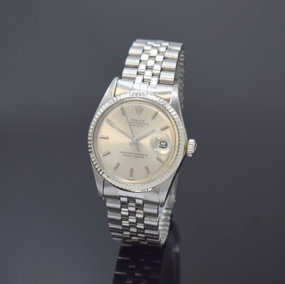 ROLEX Oyster Perpetual Datejust Herrenarmbanduhr Referenz 1601, Schweiz um 1967, Automatik, Chronometer der Superlative in Edelstahl inkl. orig. ...