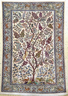 Keschan Kork fein, Persien, Mitte 20.Jhd, Korkwolle auf Baumwolle, ca. 198 x 139 cm, EHZ: 2