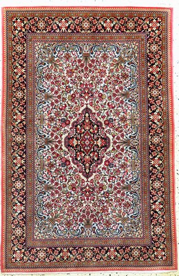 Ghom Kork fein"Seidengrund", Persien, Mitte20.Jhd, Korkwolle mit Seide, ca. 167 x 108 cm,EHZ: 2