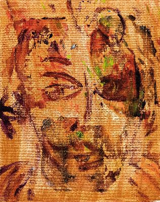 Rainer Magold, 2 Arbeiten in Acryl/Lwd, Flora, rückseitig sign., ca. 50x40cm; Fallende Giganten, links unten sign., ca. 60x80cm