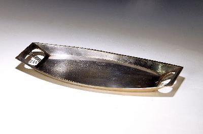 Schale, Argentor Wien, um 1910, Metall versilbert, ca. 3x40x18cm