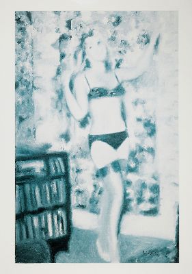 Gerhard Richter, geb. 1932 Dresden, Farboffset/Plakat, "Olympia" nach dem gemälde von 1967, für das Neue Museum Weserburg Bremen, ...