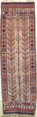 Belutsch Kelim Persien, Flachgewebt, um 1900, Wolle auf Wolle, ca. 190 x 63 cm, EHZ: 3(geflickt)