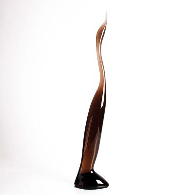 Sehr große Glasskulptur, Miroslav Klinger (1922-1999) für Zeleszny Brod, stilisierte Form eines Kranichs, unten seitlich signiert und dat. 79, H. ...