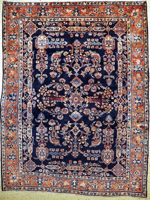 Sarogh Mohajeran antik, Persien, um 1900, Manchester-Korkwolle, ca. 355 x 265 cm, fachkundig gereinigt, EHZ: 1-2(weicher Griff).