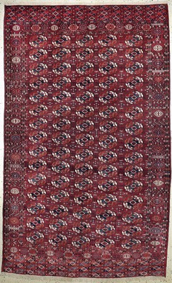 Tekke"Hauptteppich"fein, Turkmenistan, Anfang 20.Jhd, Wolle auf Wolle, ca. 365 x 220 cm, gereinigt, EHZ: 2(mehrere kleine Reparaturen).