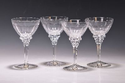 12 Weingläser, Maastricht Design Jan Eisenlöffel, Kristallglas, H. ca. 15cm