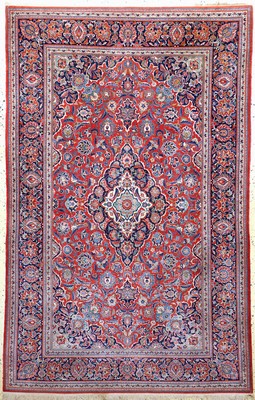 Keschan Kork fein, Persien, Anfang 20.Jhd, Korkwolle auf Baumwolle, ca. 212 x 135 cm, EHZ: 2(kleine Mottenfraß Stellen).