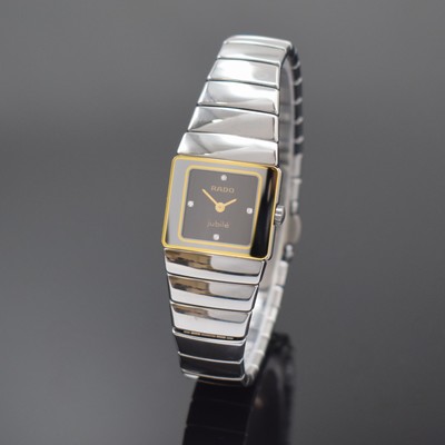 RADO Diastar Jubilé Damenarmbanduhr Referenz 153.0334.3, Schweiz um 2000, Keramikgeh. inkl. Gliederband m. dopp. Faltschl., quarz, Zifferbl. m. 4 ...