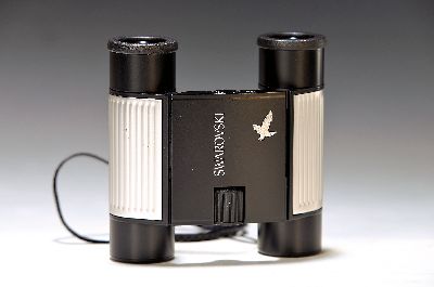 Fernglas Swarovski 8x20B, limitierte Edition A-357 von 1995, mit 925er Silberapplikationen, mit Etui